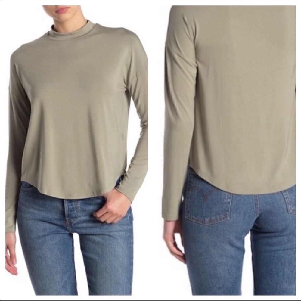 Madewell Tatiana Mock Neck Long Sleeve Top Size Medium